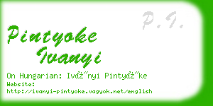 pintyoke ivanyi business card